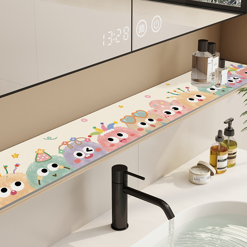 镜柜吸水垫子窄边沥水垫洗手池台面控水垫仿硅藻泥速干耐脏盖布,居家布艺,餐垫,淘宝优惠券,粉丝福利购,淘宝优惠卷