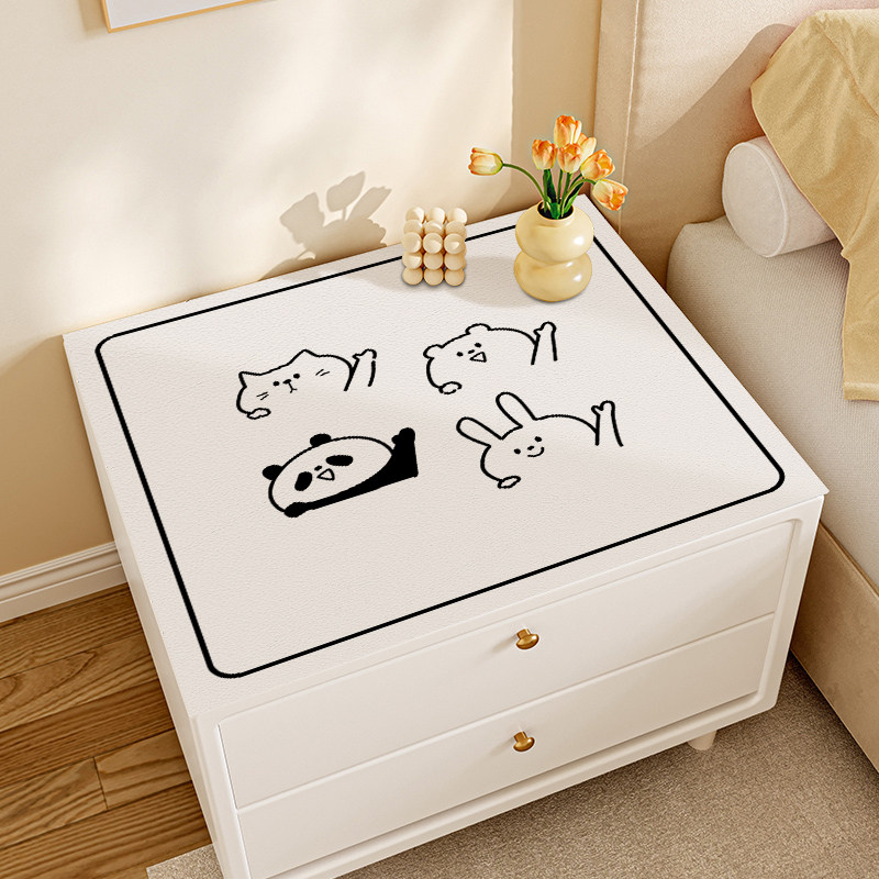 卡通床头柜垫防水防油免洗桌布微波炉洗衣机冰箱PVC皮革防尘垫子,居家布艺,桌布,淘宝优惠券,粉丝福利购,淘宝优惠卷
