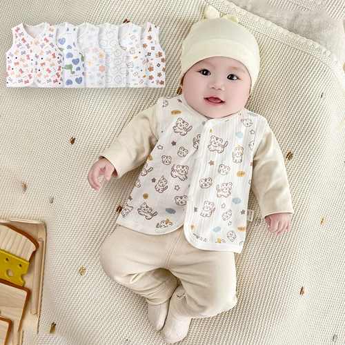 Детский осенний жилет для новорожденных, бандаж пупочный подходит для мужчин и женщин для девочек, хлопковая удерживающая тепло майка топ