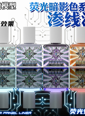 泉微 荧光暗影系列渗线液 高达手办军事模型旧化渗线Q06118-06120