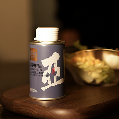 百年油坊益然香非遗纯亚麻籽油手工木榨油天然辅食油128ml小罐