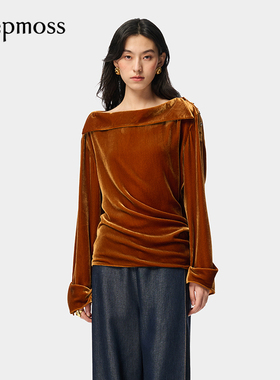 【SALE】【deepmoss】潮流女士时尚休闲气质优雅平领翻襟上衣衬衫