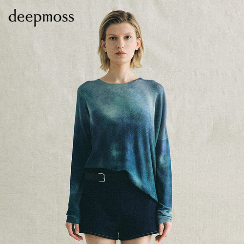 deepmoss浅色羊毛罩衫