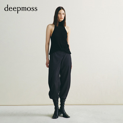 deepmoss松灰软雕塑长裤