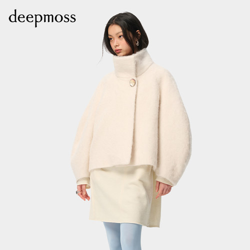 deepmoss茧型慵懒风毛呢短外套