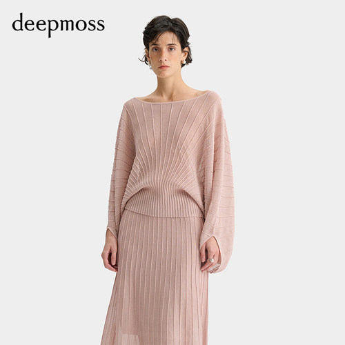 deepmoss闪葱微透茧型罩衫