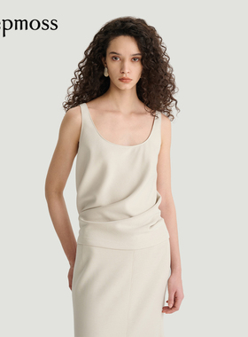 【deepmoss】2025秋冬新款女士时尚设计感扭转空气层背心吊带