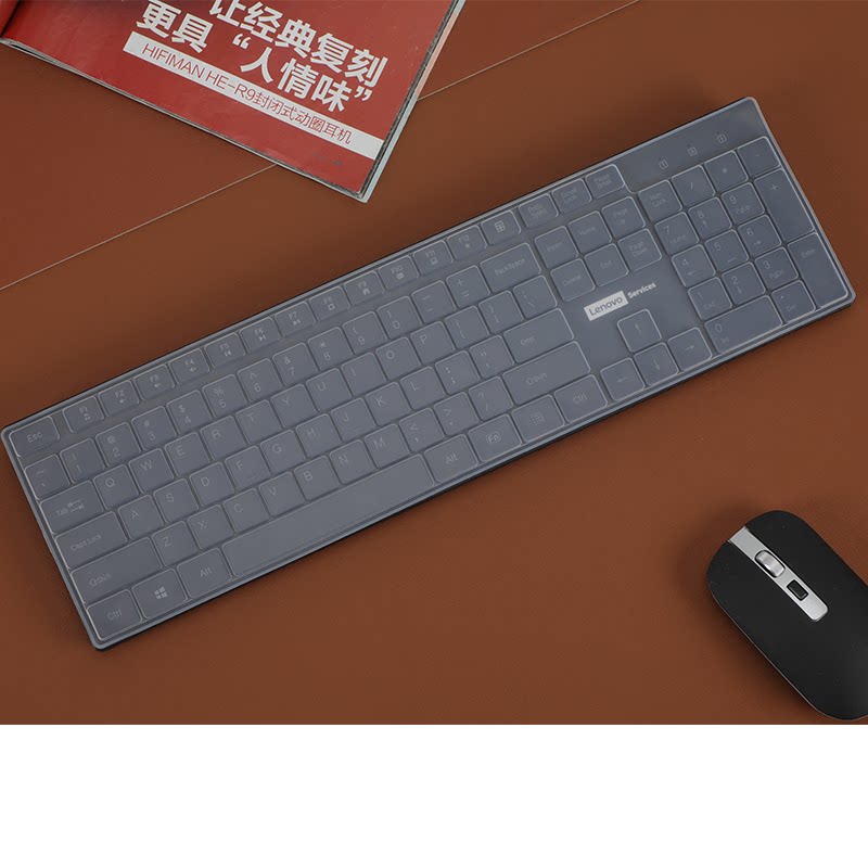 适用于台式联想键盘膜KN220无线键盘鼠标键盘膜低静音按键膜硅胶凹凸设计