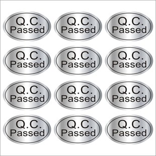 QC Passed标签 合格证英文QCPASS贴纸 质检防水不干胶 检验合格Z