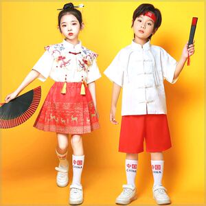 儿童汉服女童马面裙夏季薄款超仙中国风公主裙新中式女童新款短裙