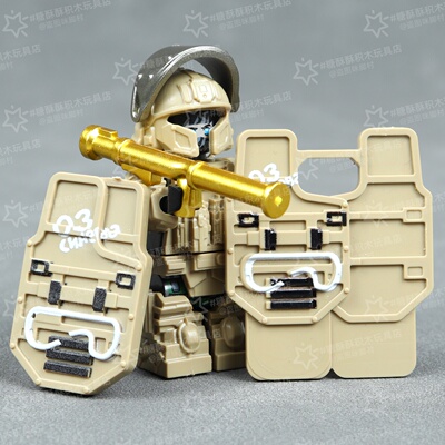 三角洲行动乐人仔阿萨拉中国特战队深蓝军人红狼积木人仔拼装玩具