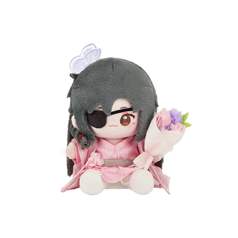 thumbnail for minidoll heavenly official blessing splendid flowers Qbaby 15cm seated doll ornaments genuine plush Q treasure doll