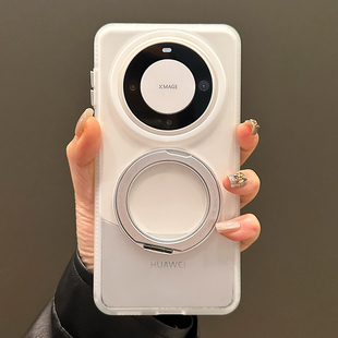 旋转磁吸支架mate70pro 带一体式 男女情侣mate70简约m60pro 磨砂透明适用华为mate80promax手机壳新款 卡巴顿