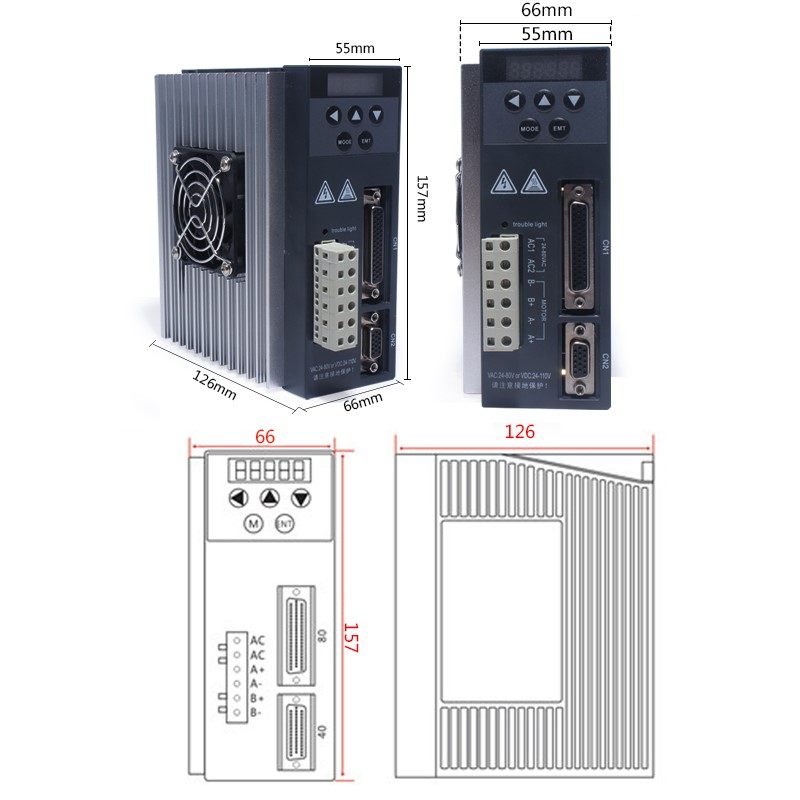 60/86系列混合步进伺服驱动器闭环步进驱动器 HB860MB AC24-80V