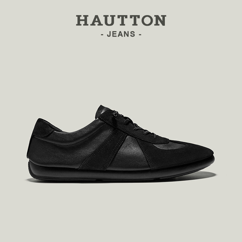 【清仓6折】HauttonJeans薄底板鞋男2026秋季德训鞋休闲运动男鞋