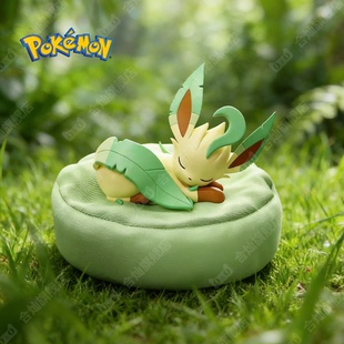 正版宝可梦叶伊布盲盒1/9概率睡姿手办周边潮玩模型摆件治愈礼物