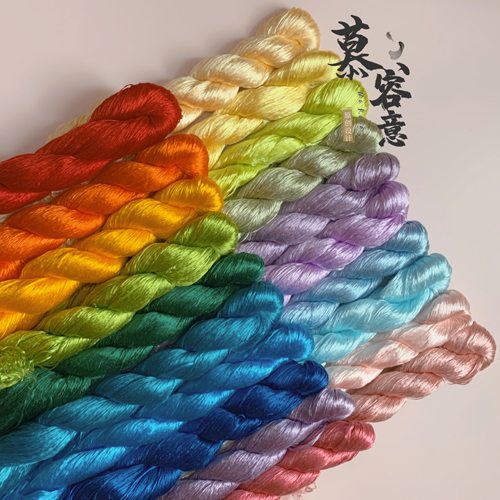 6a尖货免劈丝蚕丝线链接非遗绒花