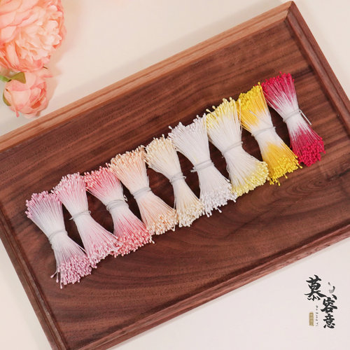 手工仿真花蕊｜diy材料非遗绒花古风发簪进口翻糖花心超细头