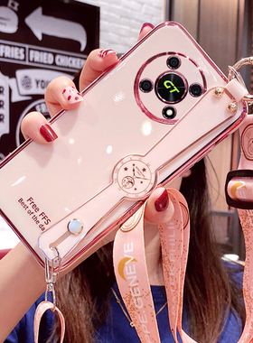 适用华为荣耀X40GT手机壳ADT一AN00腕带保护5G硅胶套honor全包防摔x4ogt软壳ADTAN女ANOO网红xgt斜跨挂绳ADTA