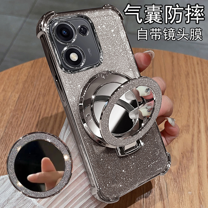 适用华为荣耀X70i手机壳honorX70i保护硅胶套ABR一AN00镜头全包防摔透明软壳honor带支架x70i女款新款高级感