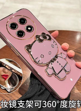 适用真我13pro十手机壳realme13por至尊版保护硅胶套RMX3920全包防摔3989软oppo带镜子支架+女加新款plus可爱