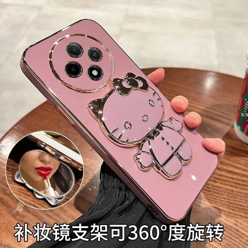 oppoA3iplus手机壳带镜子支架