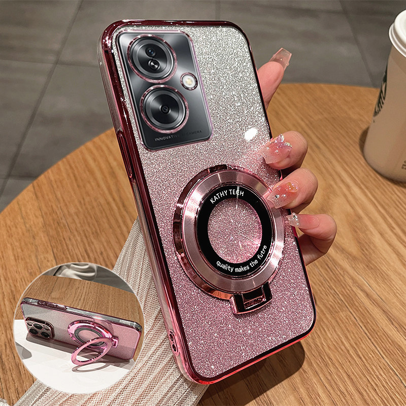 OPPOA1s轻奢高级电镀壳磁吸支架