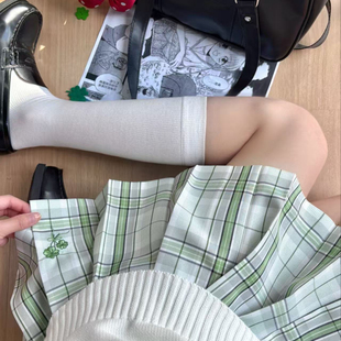 【幸运四叶草】御茶家新品 绿色JK格裙正版原创制服套装狗短裙子