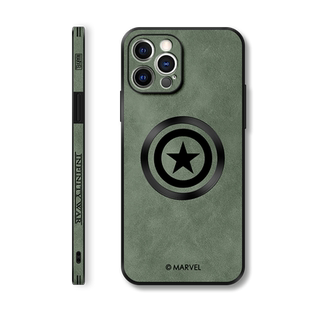 美赞仕漫威适用苹果17promax手机壳16新款magsafe磁吸iPhone 14防摔13全包保护套15pro美国队长max小羊皮Air