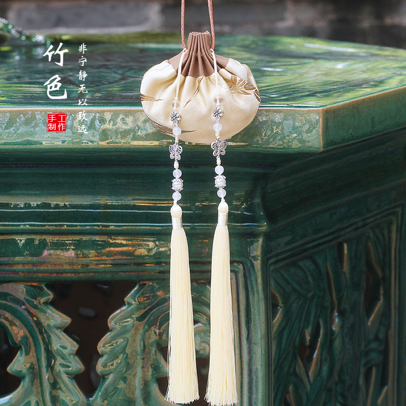竹色香包香囊随身送闺蜜古风手工薰衣草驱蚊车载香包汉服腰包荷包