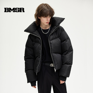BENMYSHOWERBMSR高街潮牌RO立领短款羽绒服男女外套冬季2023新款