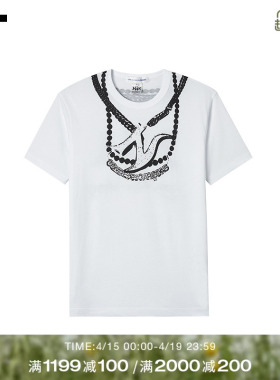 IT CDG COMME des GARCONS SHIRT男装短袖T恤项链图案装饰半袖