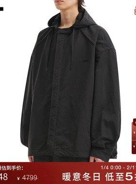 IT JUUN.J男装连帽拉链夹克新款简约潮流宽松纯色外套964P03MP