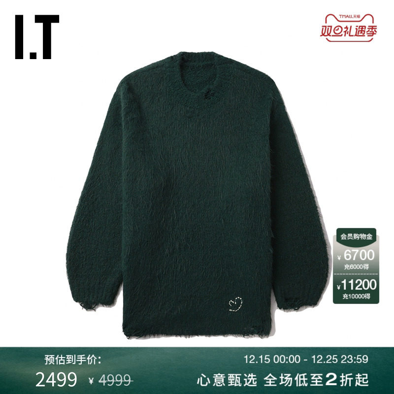 ITADERerror圆领毛绒针织衫