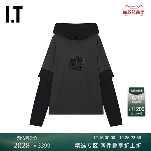 ITWe11Done假两件连帽卫衣