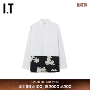 NOTEN男装 VAN 长袖 衬衫 时髦气质拼接下摆衬衣207144 新款 DRIES