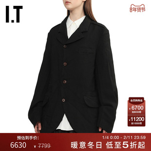 IT CDG COMME des GARCONS HOMME BLACK情侣圆弧下摆西装夹克外套