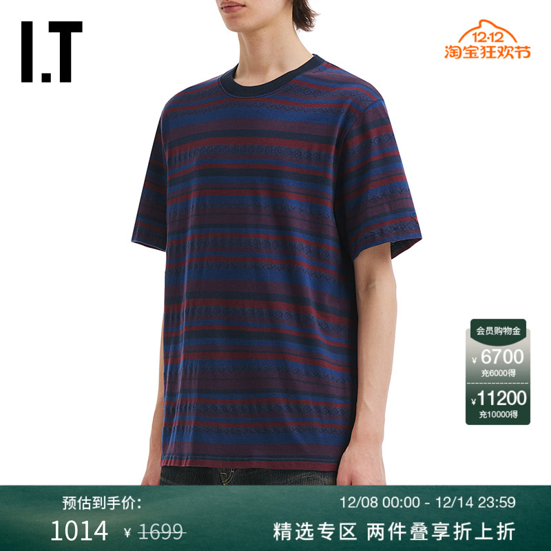 ITNOAH条纹短袖T恤潮流活力