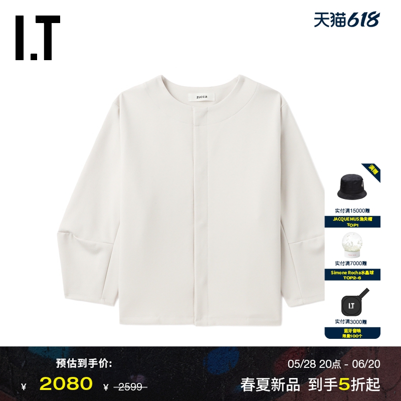 ITZUCCa七分袖无领上衣