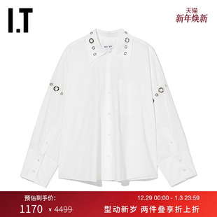 长袖 NO.1女装 衬衫 新款 饰衬衣T2321UXL 时髦质感圆环镂空装 ACT