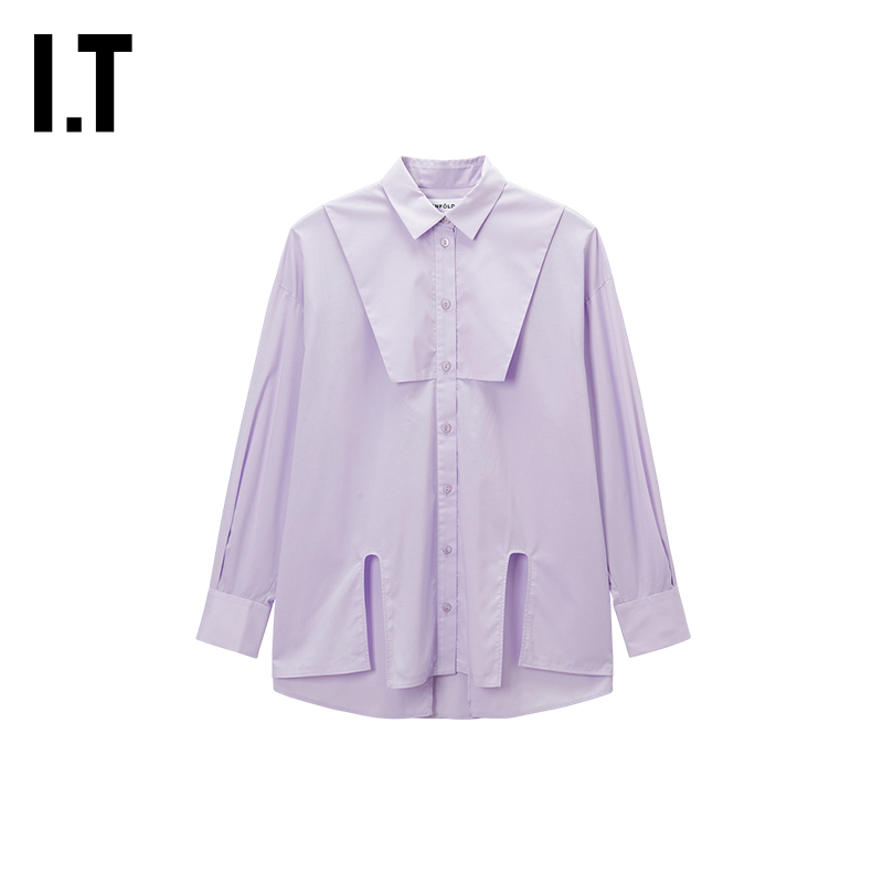 IT日本ENFÖLD纯色长袖衬衫