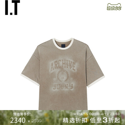ITJUUN.J磨白做旧短袖T恤