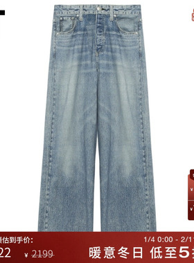 IT rag & bone女装露踝牛仔裤新款休闲简约水洗磨白直筒裤P700XP