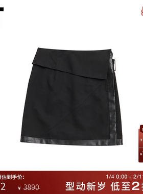 IT 3.1 Phillip Lim女装半身裙新品摩登皮革边饰腰带短裙22H7TXI