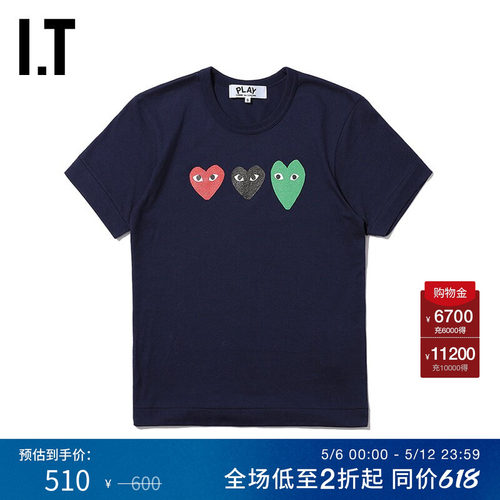 PLAYCOMMEdesGARCONS短袖T恤