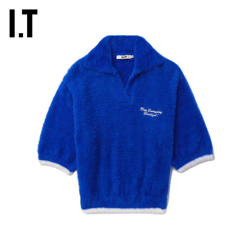 ITSJYP翻领半袖针织衫