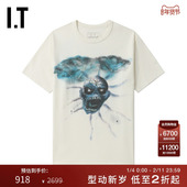 ERL男装 宽松圆领短袖 T恤新款 潮流暗黑图案印花半袖 10T011MO