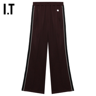 IT AMBUSH男装宽松微喇运动裤新款时尚复古拼色休闲裤长裤012910M