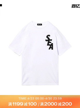 IT WIND AND SEA男装宽松短袖T恤新款休闲时尚字母装饰半袖US01MQ
