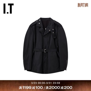 立领夹克新款 Owens男装 质感型男饰腰带休闲外套2705NCMQ Rick